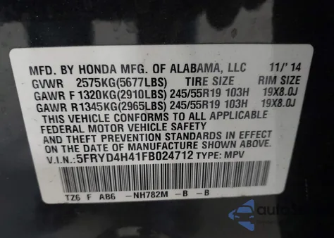 2015 Acura Mdx Technology Package z USA, uszkodzony, nr VIN 5FRYD4H41FB024712